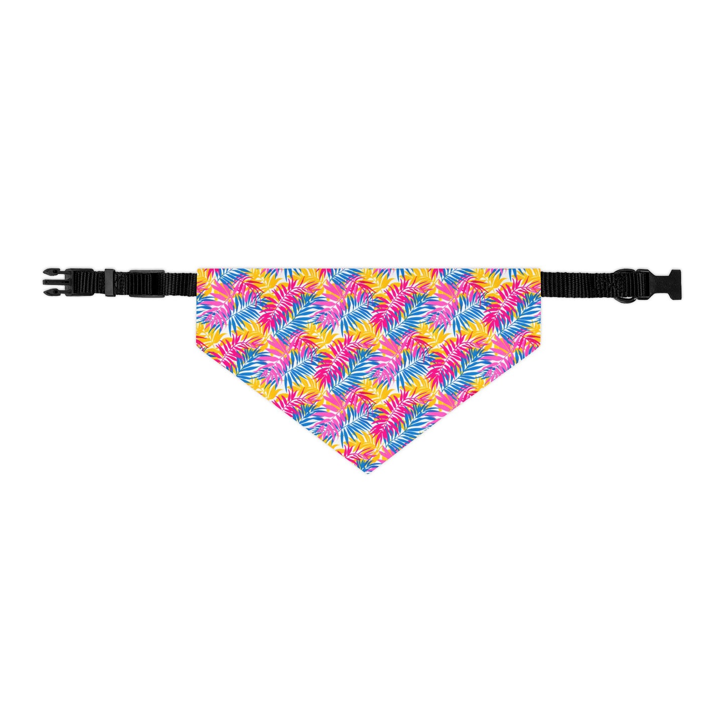 Colorful Leaf Print for Summer Bandana Collar