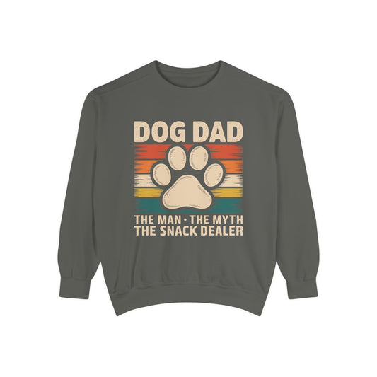 Funny Dog Dad Sweatshirt - The Man, The Myth, The Snack Dealer