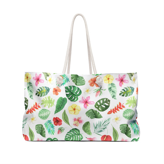 Tropical Floral Weekender Bag