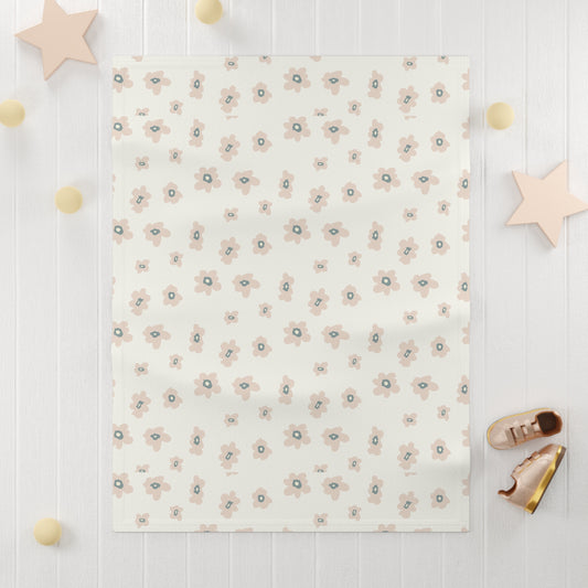 Charming Floral Soft Fleece Baby Blanket