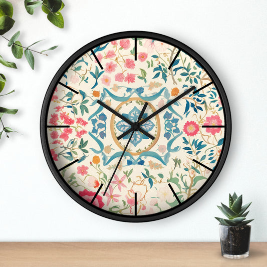 Elegant Floral Wall Clock
