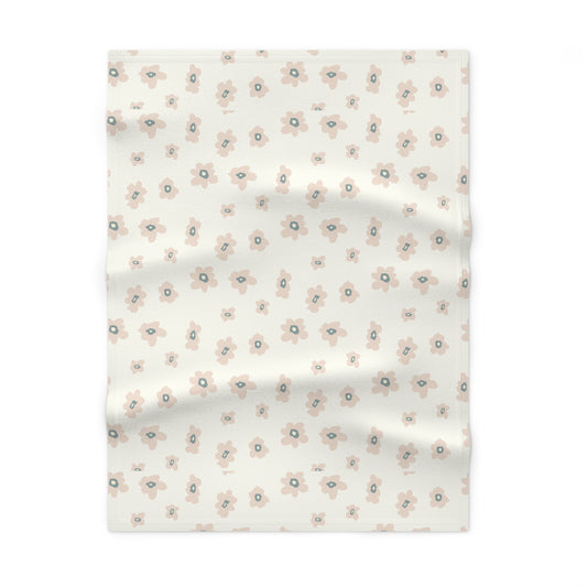 Charming Floral Soft Fleece Baby Blanket