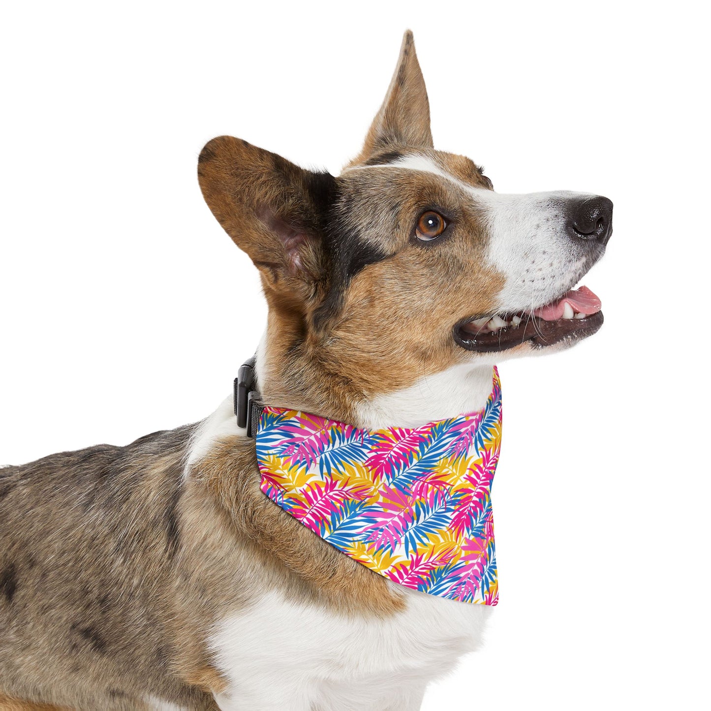 Colorful Leaf Print for Summer Bandana Collar