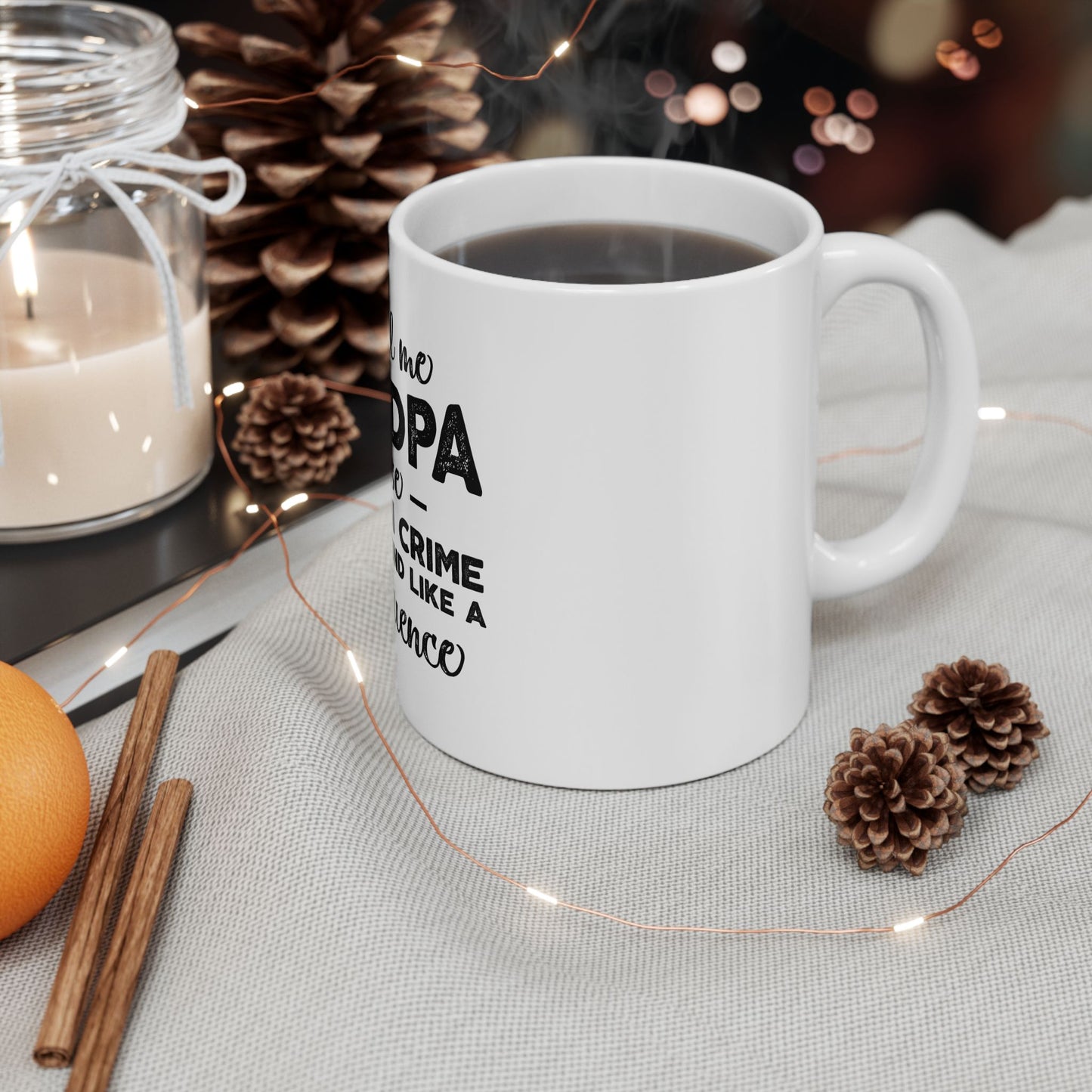 Funny Grandpa Ceramic Mug - Partner in Crime Design