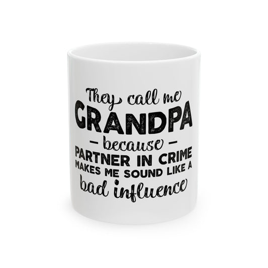 Funny Grandpa Ceramic Mug - Partner in Crime Design
