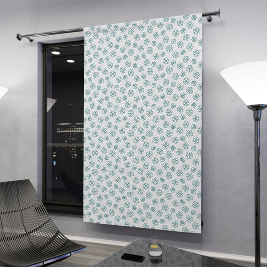 Elegant Light Blue Design Window Curtains