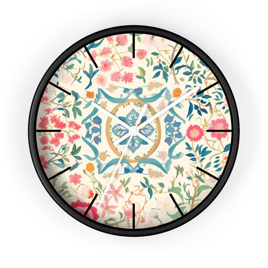 Elegant Floral Wall Clock