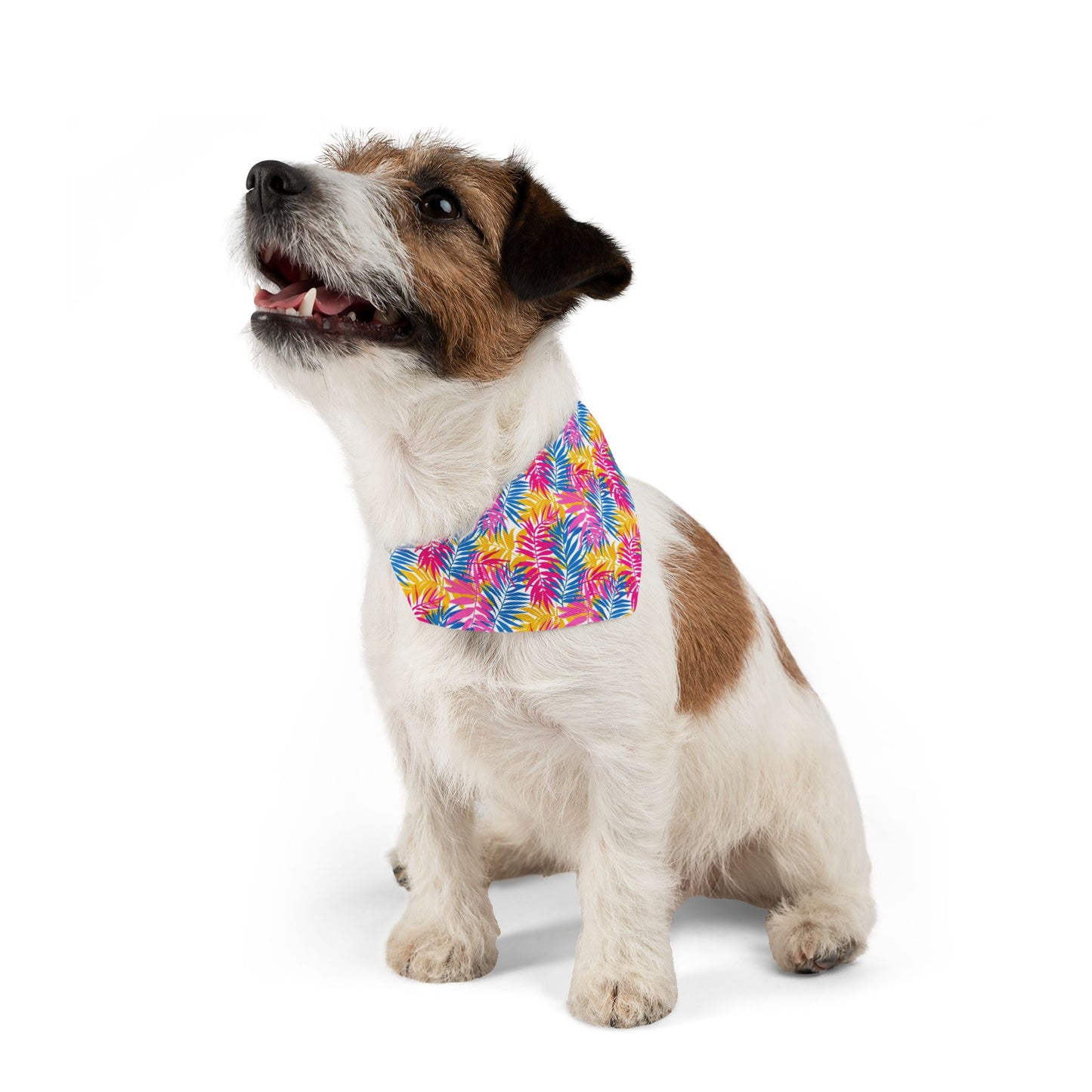 Colorful Leaf Print for Summer Bandana Collar
