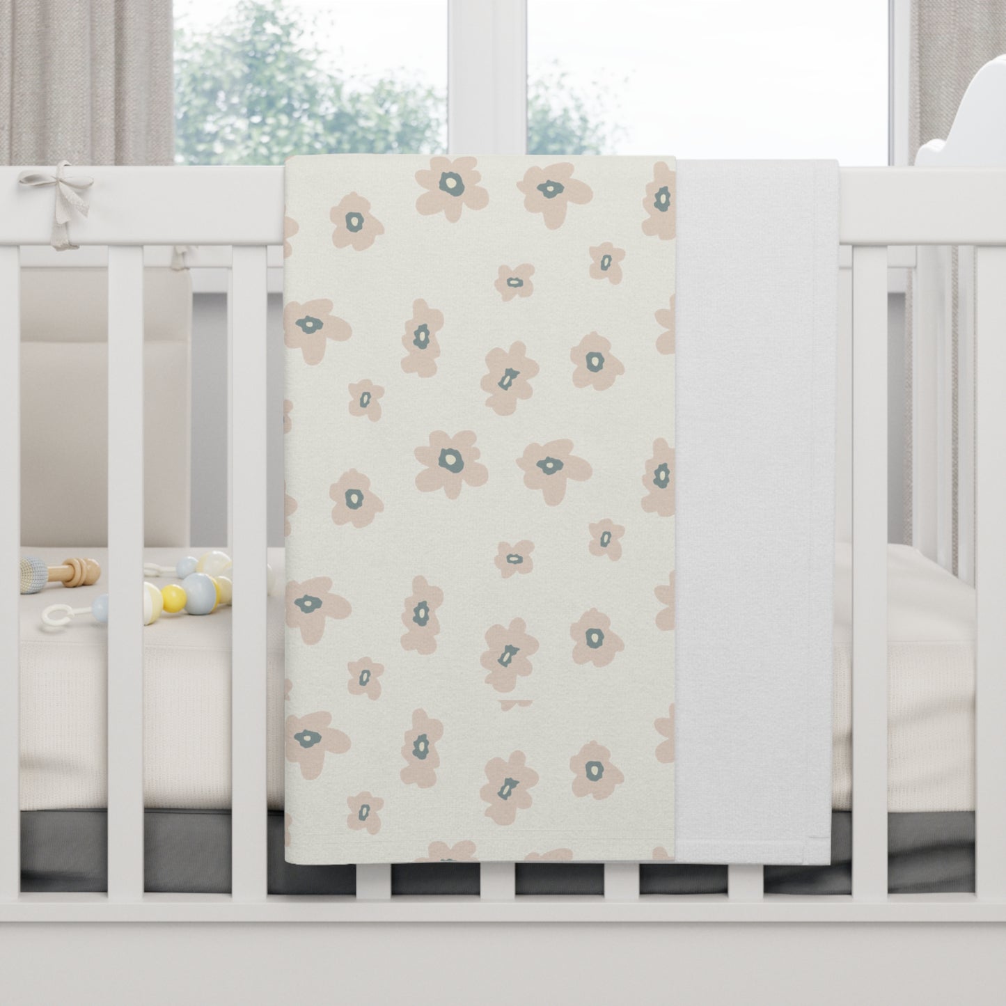 Charming Floral Soft Fleece Baby Blanket