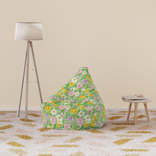 Floral Print Bean Bag Chair Cover